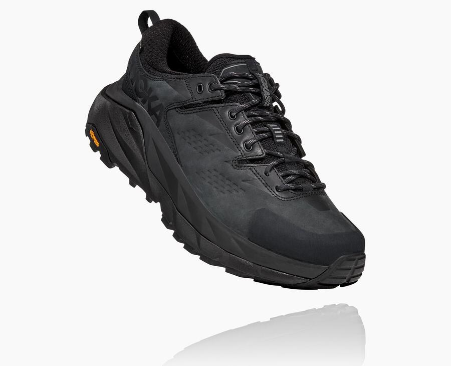 Hoka Mens Trail Shoes NZ - Hoka Kaha Low Gore-Tex Black (IDP512790)